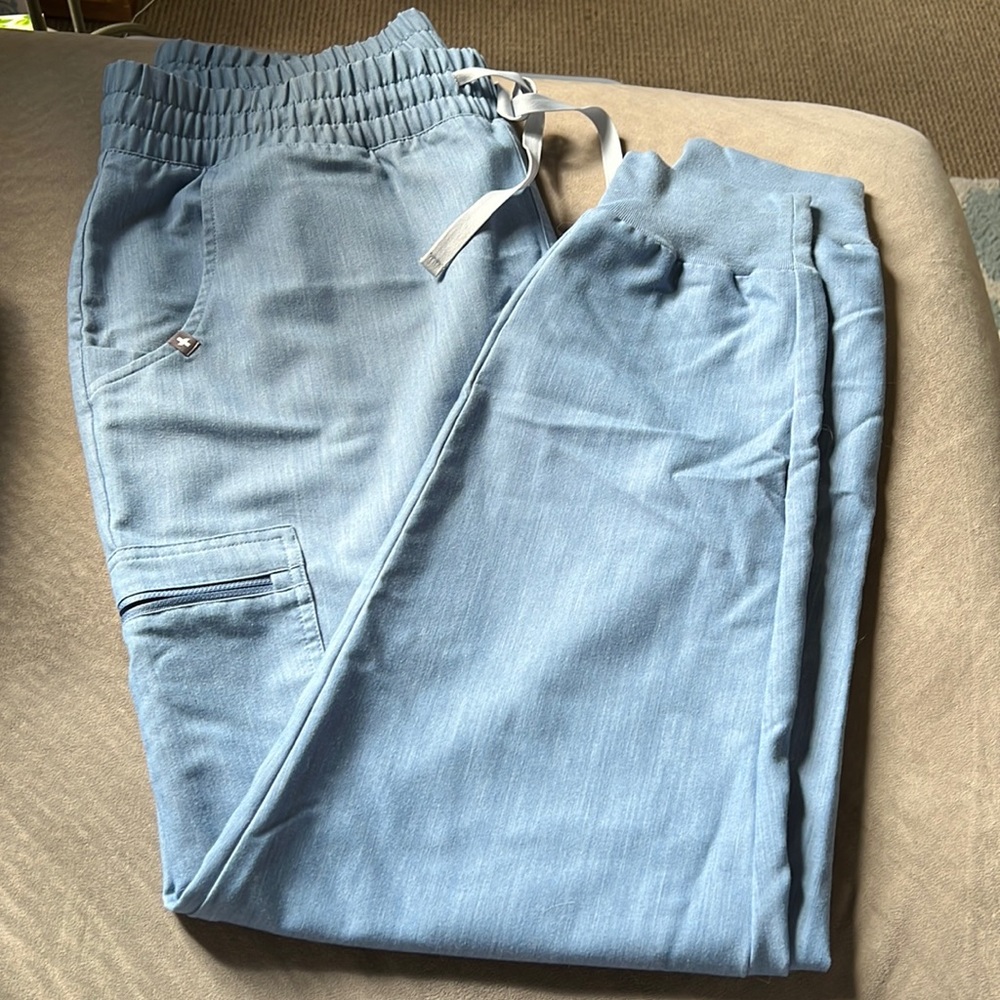 Figs High Waisted Zamora Limited Edition Heather Indigo XL Tall Jogger Scrubs